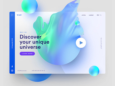 Discover your unique universe app design freelancer inspiration interface photoshop sketch typography ui ux web design website