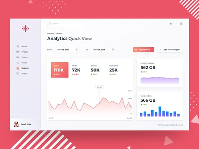 Dashboard Analytics YU analytics dashboard data date graph menu report stats ui upload ux web
