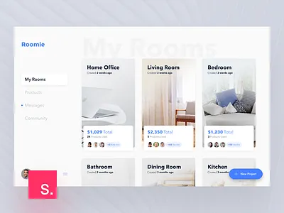 InVision Studio Exploration app community design interface projects room social ui user interface