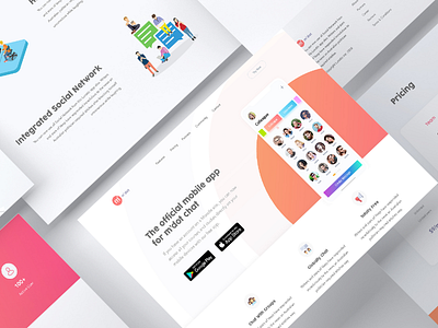 m'dot - landing app interface landing onepage page ui ux web