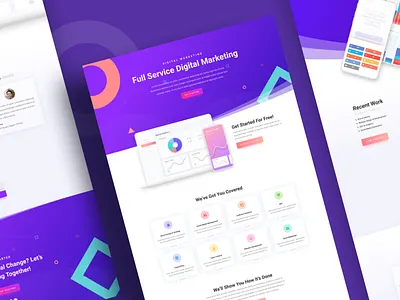 Digital Marketing Agency Website Template Design for Divi agency digital divi landing layout marketing template website wordpress