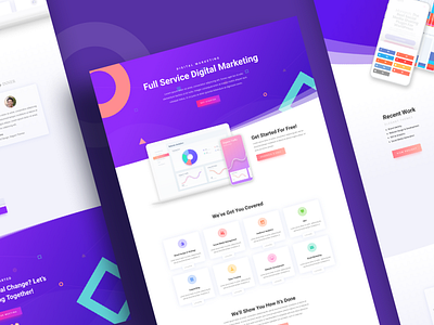 Digital Marketing Agency Website Template Design for Divi agency digital divi landing layout marketing template website wordpress