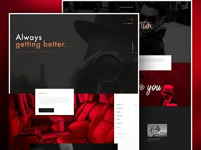 Luxury Concierge black brand concierge homepage interface landing luxury red site ui ux website
