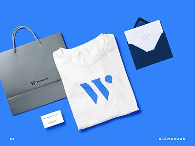 Branding Application blue brand business card clean design envelope fresh identity logo minimalist symbol t shirt