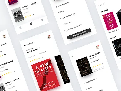 Story Book x3 book booking design details list read ui ux