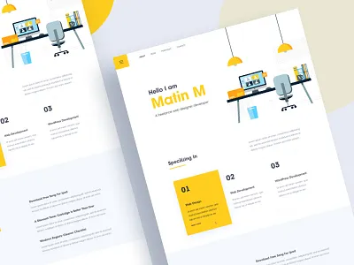 Portfolio UI Vol III app cv hire hiring landing personal portfolio resume template ui