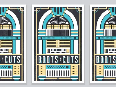 Boots & Cuts Poster design illustration jukebox poster