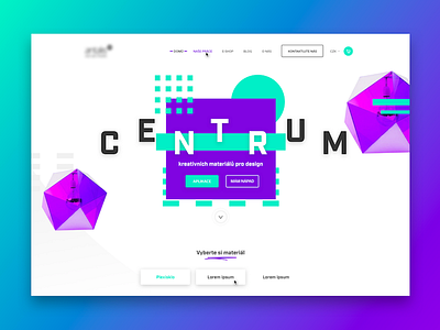 Website about creative materials clean creative design homepage interface landing minimal page ui ux web website