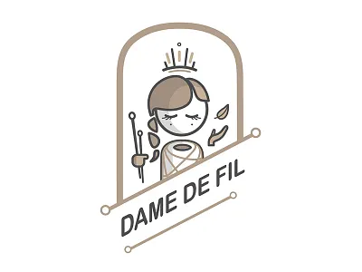 Dame de fil branding creator design identity line logo logotype visuel