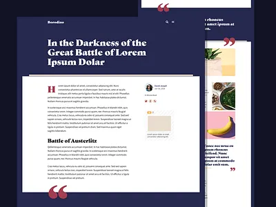 Borodino Article article blog layout post quote sidebar ui