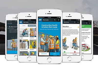 Health and safety app app construction health and safety risks safety ui user experience user interface ux web app website