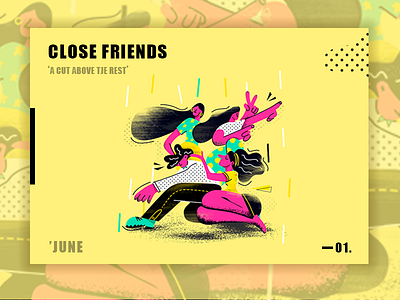 My good friends. color illustrations people shape