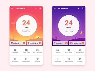 App Design - UI/UX app background color concept icons ui ux vector
