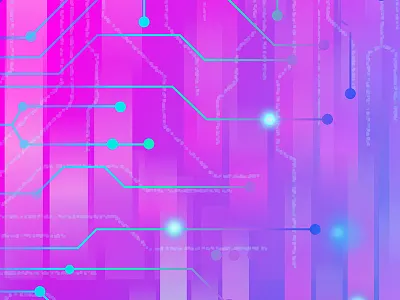 Circuit pattern (purple) circuitboard circuits neon pattern retro vector