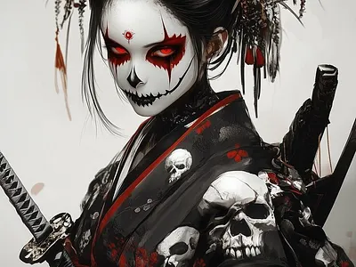 Halloween scene illustration in anime style 2nd 3d animation branding graphic design logo motion graphics ui