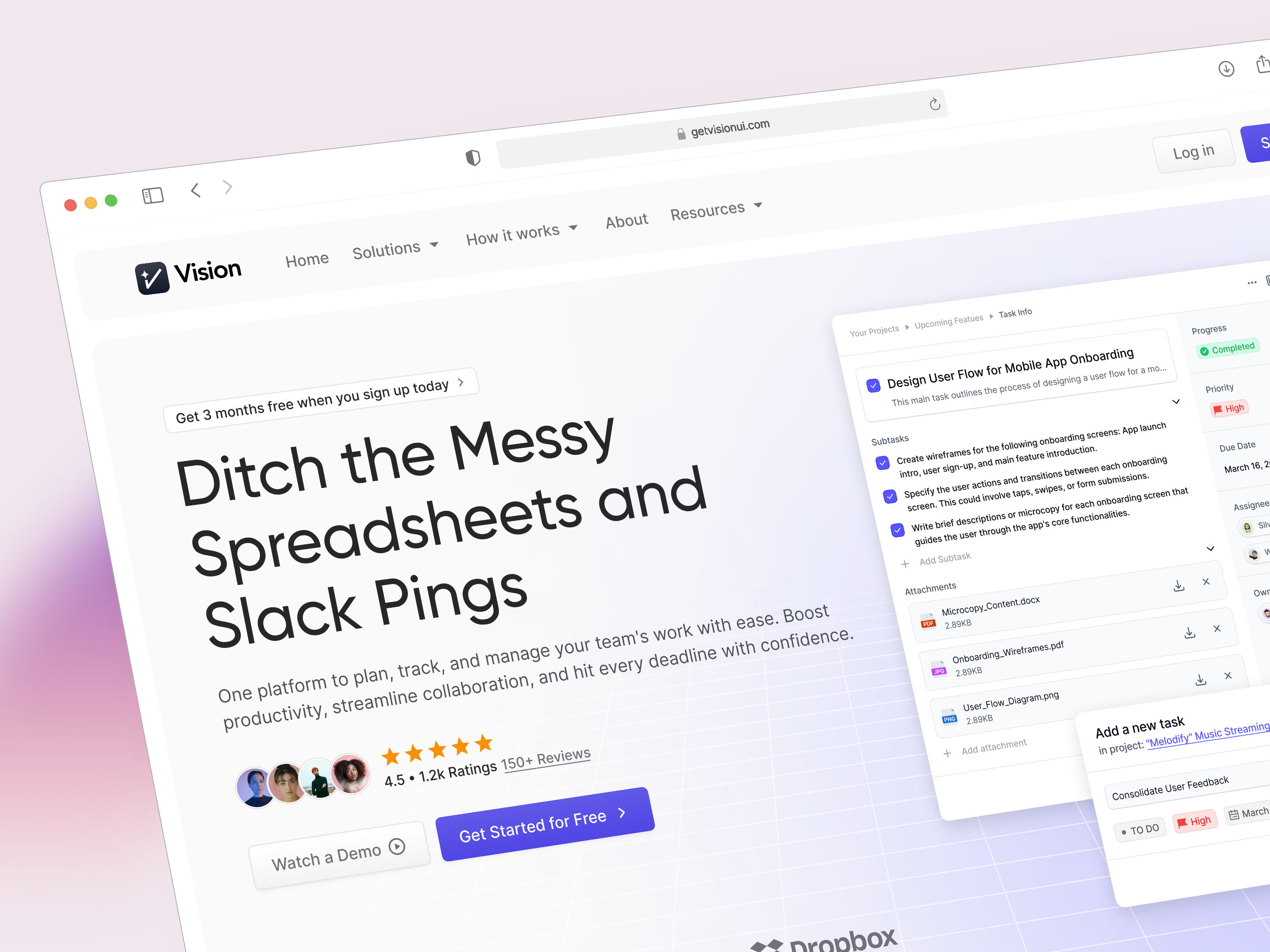 Example of Website Landing Page
