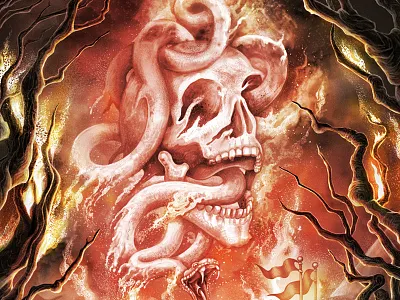 Harry Potter and the Goblet of Fire character design digital painting drawing fire harry potter illustration lettering movie texture typography