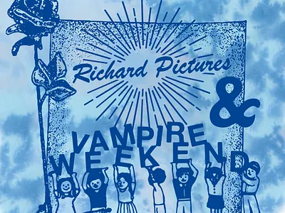 Vampire Weekend & Richard Pictures art bands design graphic design illustration t shirts tie dye vampire weekend