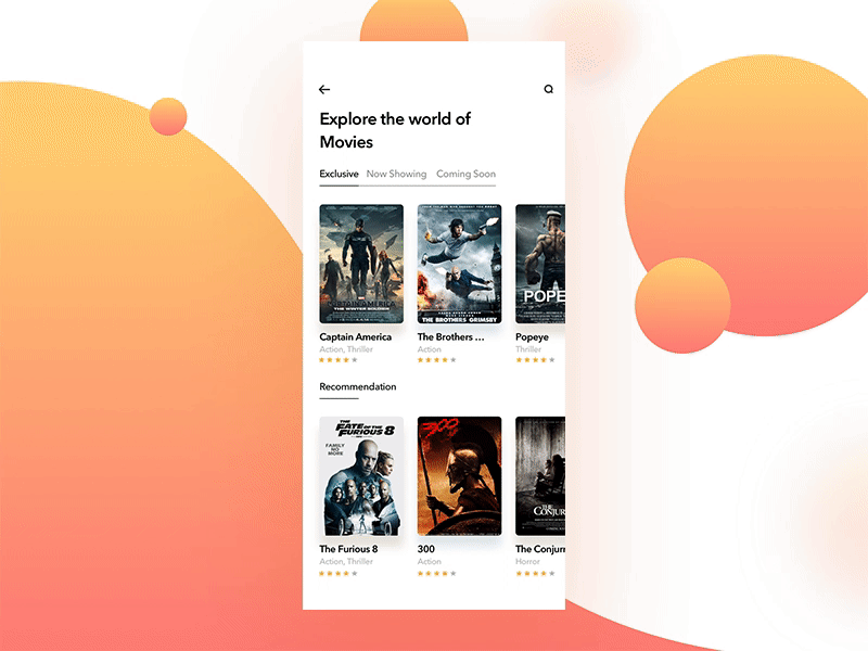 Movie App Interaction animation app cinema concept design interaction mobile movie ticket ui ux x