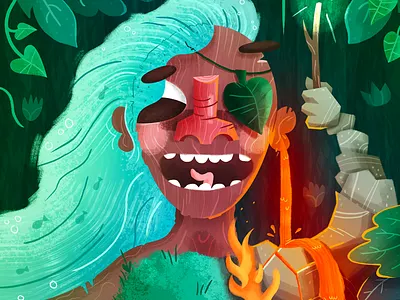 May illustration - Gaia flower illustration may spring summer texture