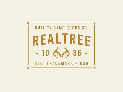 Realtree USA camo graphic label patch realtree typography usa