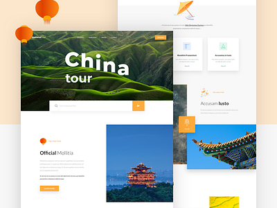 NationalTour - Landing Page clean colors design illustration landing minimal one page ui ux web