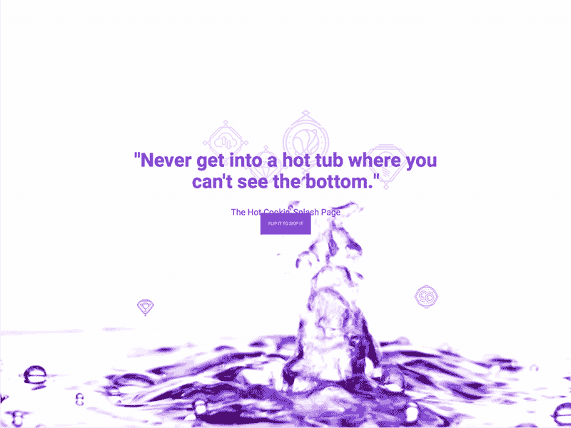 Hot Cookin' Splash Page adobe icons splash page
