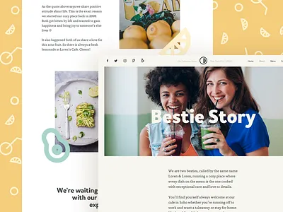 Loren's Cafe About about avocado breakfast cafe dinner lemon local cafe restaurant story ui ux webdesign