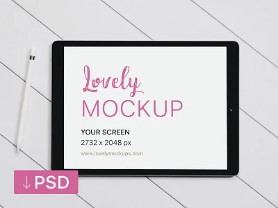 Black iPad Pro Mockup On A White Floor apple free high resolution ipad mock up mockup photorealistic photoshop psd workspace