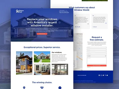 Windows Landing Page clean form landing page map photography product typography