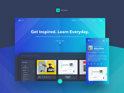 UI Trends - New Website clean ios ui uidesign uitrends ux visualdesign web webdesign website