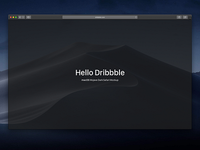 macOS Mojave Dark Safari mockup dark macos mockup mojave safari