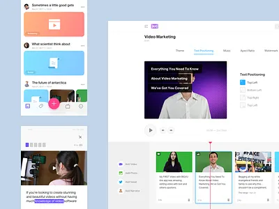 BigVU editor movie production scene timeline video