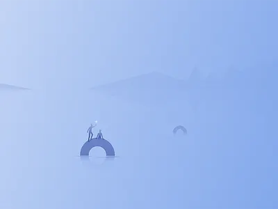 Observe clean color geometric gradient illustration light minimal shadow simple sketch texture vector