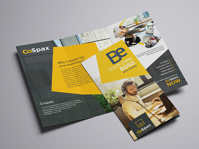 Cospax Flyer Design advertising coworking creative flyer imagination ocs outdoors simple vintage white