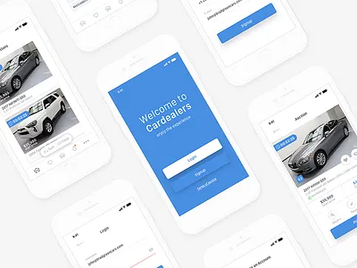 Cardealers Auction App app auction car dealers clean ios light psd simple ui ux
