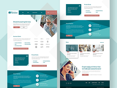 Ratiobox Homepage accountancy homepage landing logic design web website
