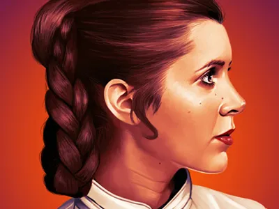 Leia digital arts digital painting pop culture princess leia