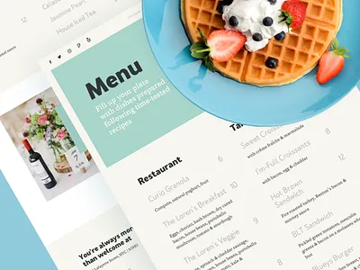 Loren's Cafe Menu breakfast cafe dinner food local cafe menu page merchant pancakes restaurant takeaway ui ux