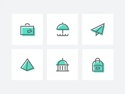 Traveler - Icon Set brand identity icon set iconography icons process travel ui ux website