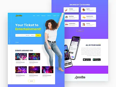 Event Booking Landing page event booking ticket landing page website mockup ui ux web webpage
