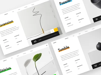 Minimal Cards - Layout #2 blue explore green landing layout minimal orange product web webdesign white yellow