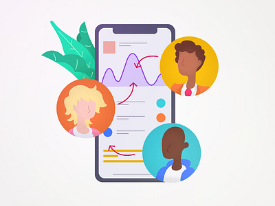 Build Test Analyze And Repeat avatar flat illustration illustrator messaging spot illustration ux vector art