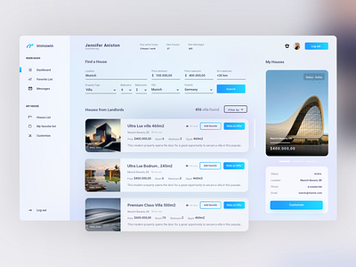 Real Estate Dashboard clean dashboard debut light ui