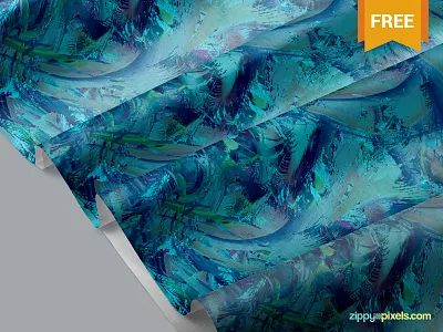 Free Beautiful Fabric Mockup PSD cloth fabric free freebie mockup photoshop presentation psd textile