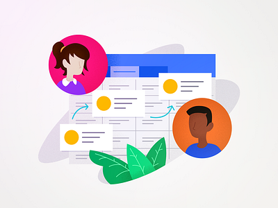 Identify Challenges And Opportunities avatar flat illustration illustrator messaging spot illustration ux vector art
