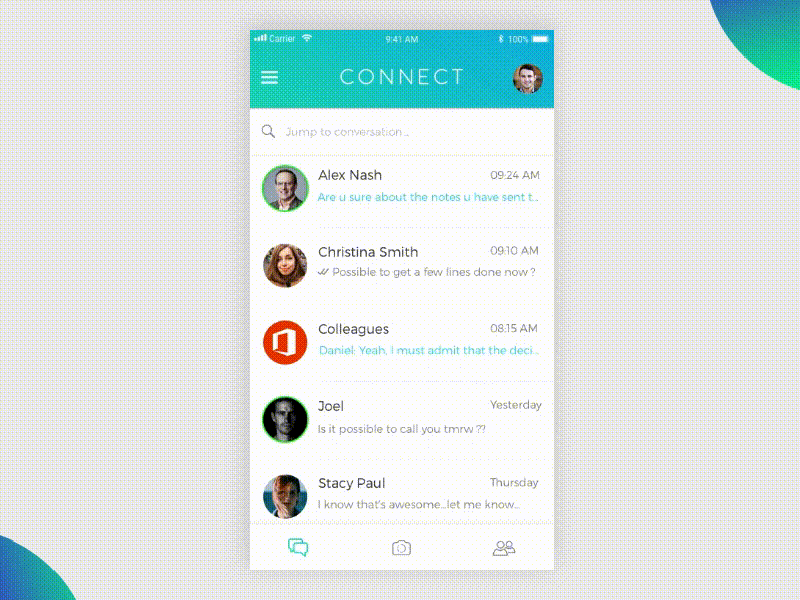 Chat Message Preview chat chat app concept interactions ios messaging mobile principle ui ux