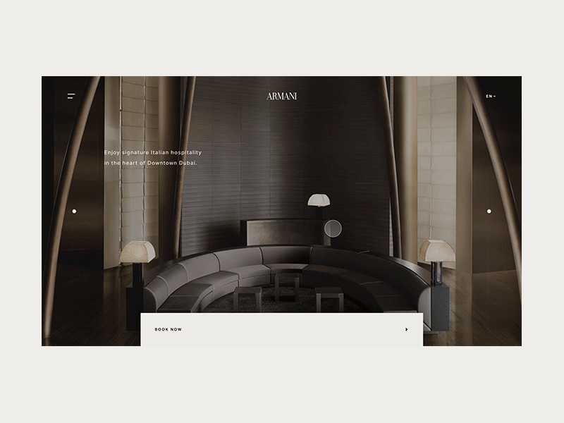 Armani Hotel - Stay With Armani armani concept design dubai giorgio hotel mobile motion ux web