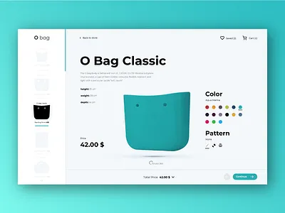 O bag /// Day 09 bag clean configurator minimalist obag personalize product shop store ui ux web design