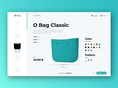 O bag /// Day 09 bag clean configurator minimalist obag personalize product shop store ui ux web design